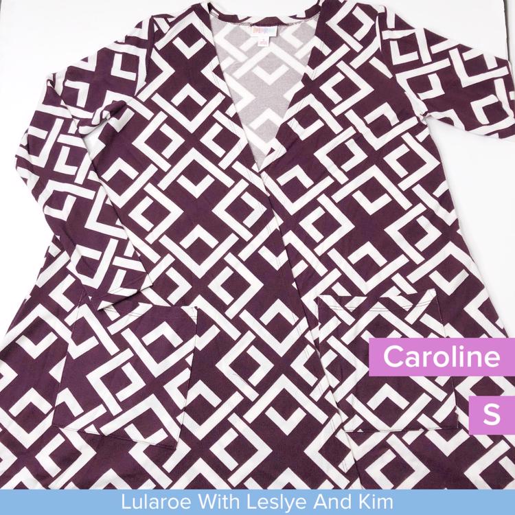 Caroline Cardigan - Purple Geometric