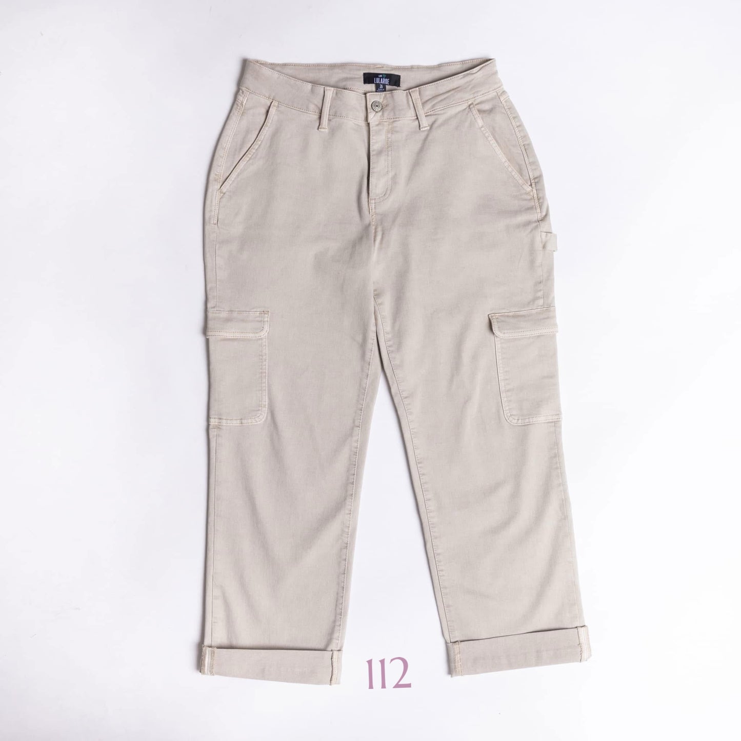 Denim Cargo Pants - Solid Khaki