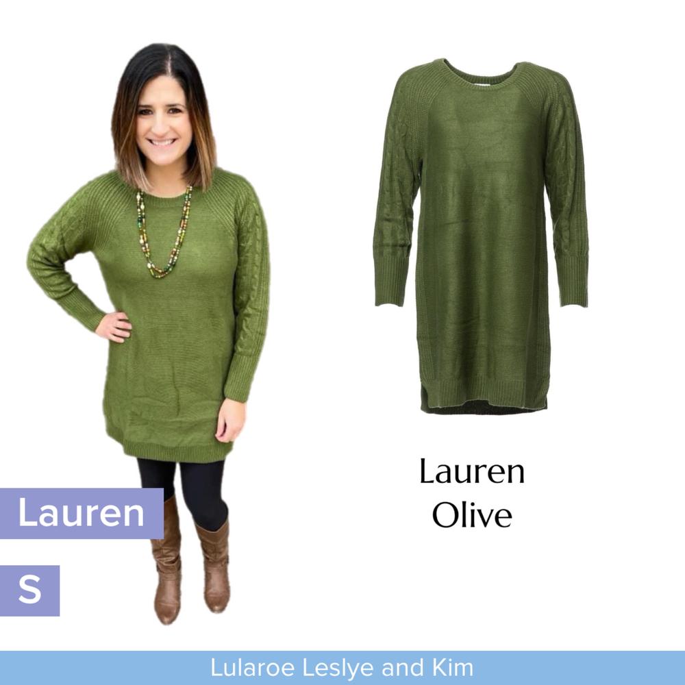 Lauren Sweater Dress - Solid Green