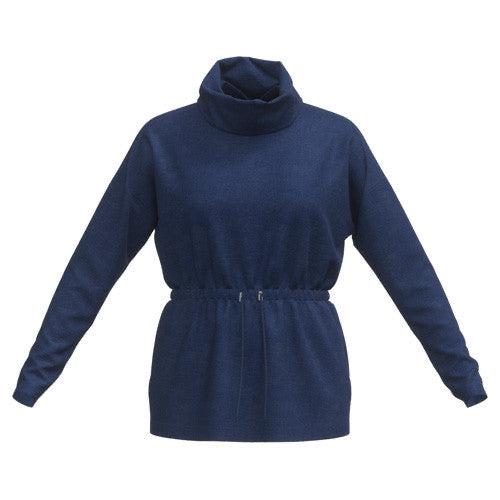 Teresa Cowl Neck Pullover - Solid Navy