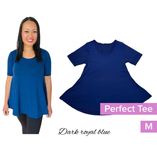 Perfect Tee Shirt Sleeve Swing Top - Solid Navy Blue